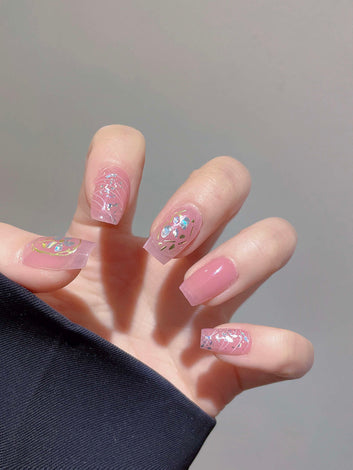 Rosy Glow Nails
